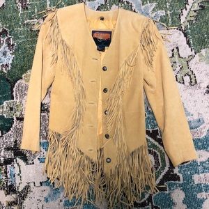 Cripple creek fringe leather jacket